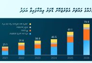 އަހަރުތަކަށް ބަހާލައިގެން މަހެއްގެ މައްޗަށް އެވަރެޖުކޮށް ޑޮލަރު ވިއްކާފައިވާ މިންވަރު / ގްރެފިކްސް: ބިއެމްއެލް