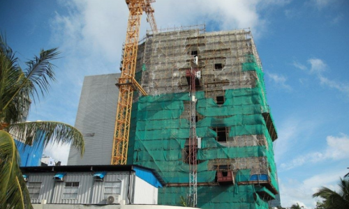 އައިލެންޑް އޭވިއޭޝަން އައު އޮފީސް އިމާރާތުގެ ސްޓްރަކްޗާގެ މަސައްކަތް ، ފޮޓޯ: ޕީއެސްއެމް ނިއުސް