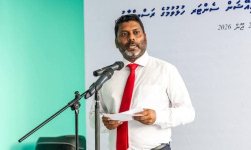 މ.އަތޮޅު މުލަކުގައި އިމާރާތް ކުރި ފިޓްނަސް އެންޑް ރެކްރިއޭޝަން ސެންޓަރު ހުޅުވުމުގެ ރަސްމިއްޔާތުގައި ، ފޮޓޯ: ރައީސް އޮފީސް