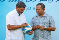 މަރާމާތަށްފަހު މާފަންނު ފުޓްސަލް ދަނޑު ހުޅުވުން، ފޮޓޯ: ސްޕޯޓްސް މިނިސްޓްރީ