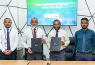 ފަރުތައް ހިމާޔަތްކޮށް ބެލެހެއްޓުމާއި، ގުޅޭގޮތުން އެމްއެމްއާރްއައި އާއި އެޗްޑީސީ އެބަސްވުމެއްގައި ސޮއިކުރުން، ފޮޓޯ: ފިޝަރީޒް މިނިސްޓްރީ