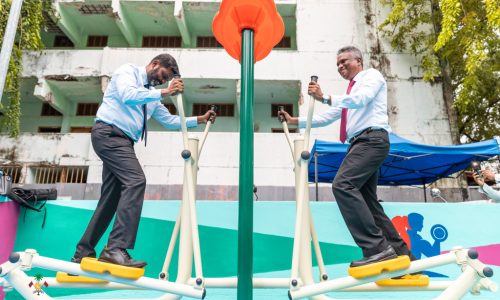 ސަލާހުއްދީނު ޕާކިން އޭއިއާގައި ހުންނަ ޖިމް މަރާމާތުކޮށް އަލުން ހުޅުވުން. ފޮޓޯ:ސްޕޯޓްސް މިނިސްޓްރި