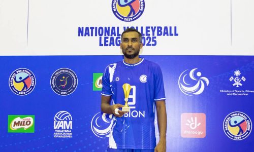 ކްލަބް އެޗްޑީސީގެ އިސްމާއީލް ސާޖިދު / ފޮޓޯ: ވޮލީބޯލް އެސޯސިއޭޝަން އޮފް މޯލްޑިވްސް