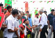 ރައީސް މުޢިއްޒު ށ. އަތޮޅަށް ކުރެއްވި ދަތުރުފުޅުގެ ތެރެއިން، ފޮޓޯ: ރައީސް އޮފީސް