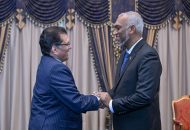 ބަންގްލަދޭޝްގެ ޚާރިޖީ ވަޒީރު، ރައީސުލްޖުމްހޫރިއްޔާގެ އަރިހަށް އިޙުތިރާމުގެ ޒިޔާރަތެއް ކުރެއްވުން، ފޮޓޯ: ރައީސް އޮފީސް